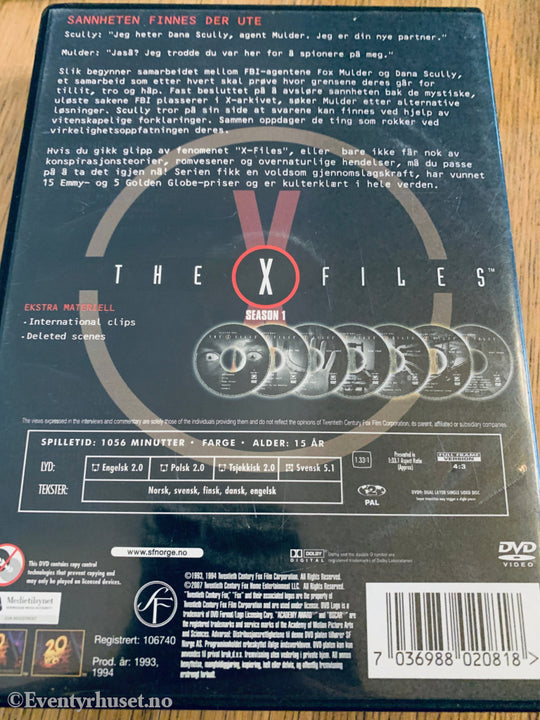 The X Files. Sesong 1. DVD samleboks.