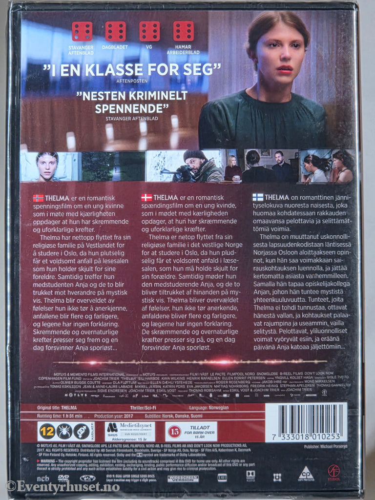 Thelma (2017). DVD. Ny i plast!