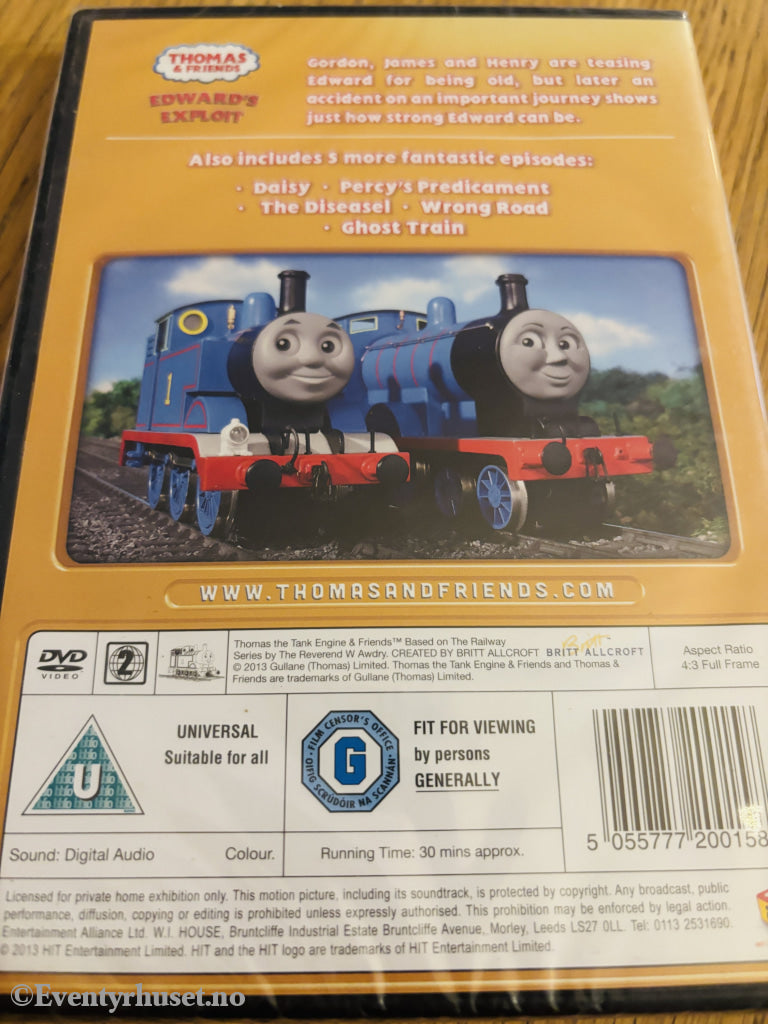 Thomas & Friends: Edward's Exploit (2004) . DVD. Ny i plast!