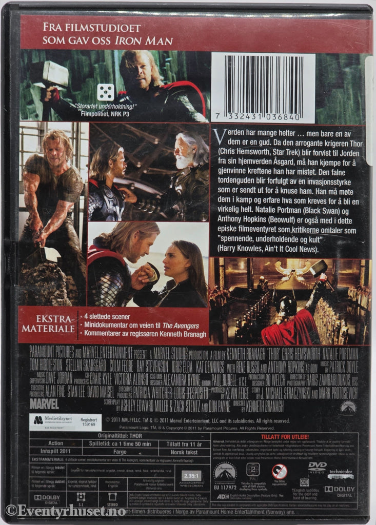 Thor. 2011. DVD.