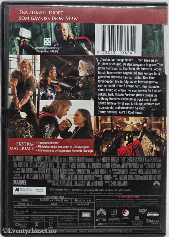 Thor. 2011. DVD.