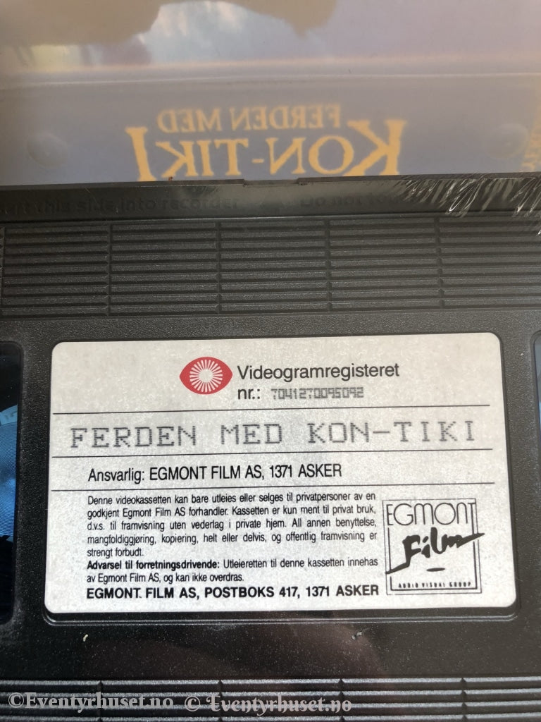 Thor Heyerdahl. Ferden Med Kon-Tiki. 1949. Vhs. Vhs