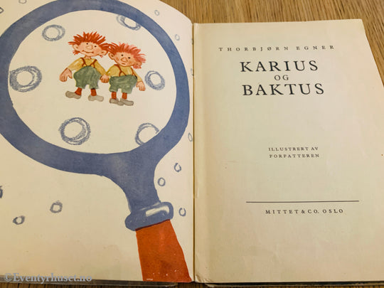 Thorbjørn Egner. 1949. Karius Og Baktus. Førsteutgaven! Nb: Slitt Skriblerier I Boka. Fortelling