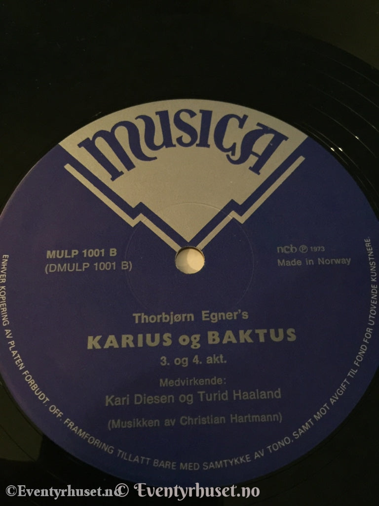Thorbjørn Egner. 1973. Karius Og Baktus. Lp. Lp Plate