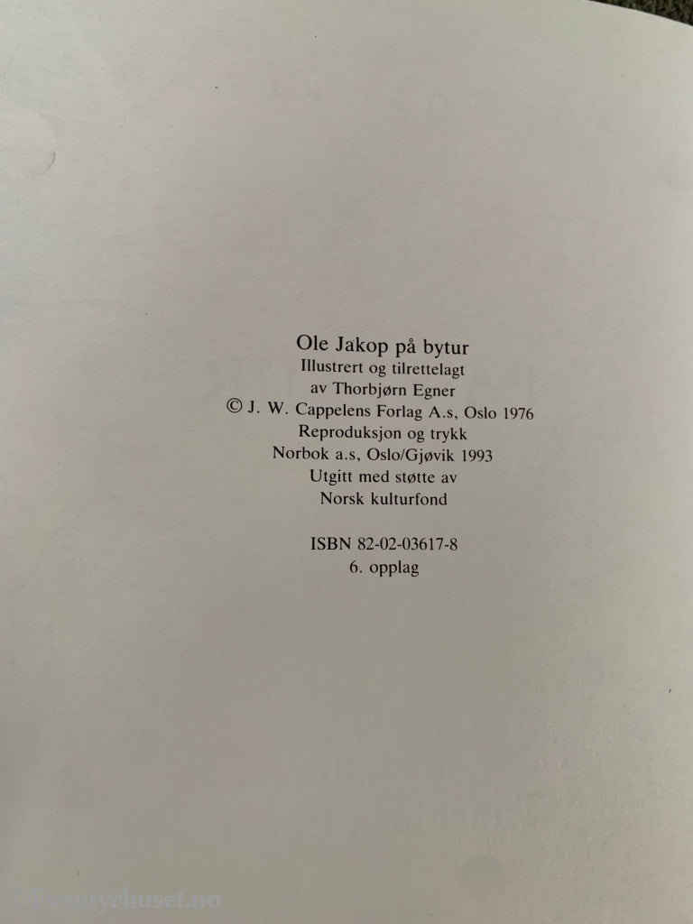 Thorbjørn Egner. 1976/93. Ole Jakop På Bytur. Fortelling
