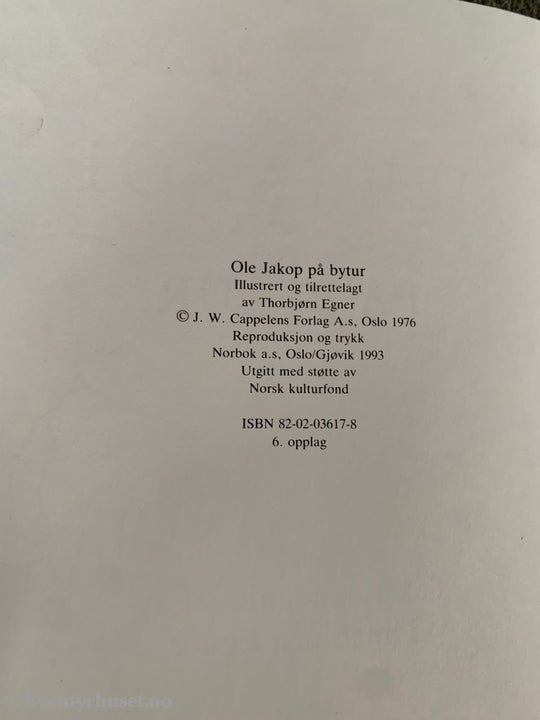 Thorbjørn Egner. 1976/93. Ole Jakop På Bytur. Fortelling