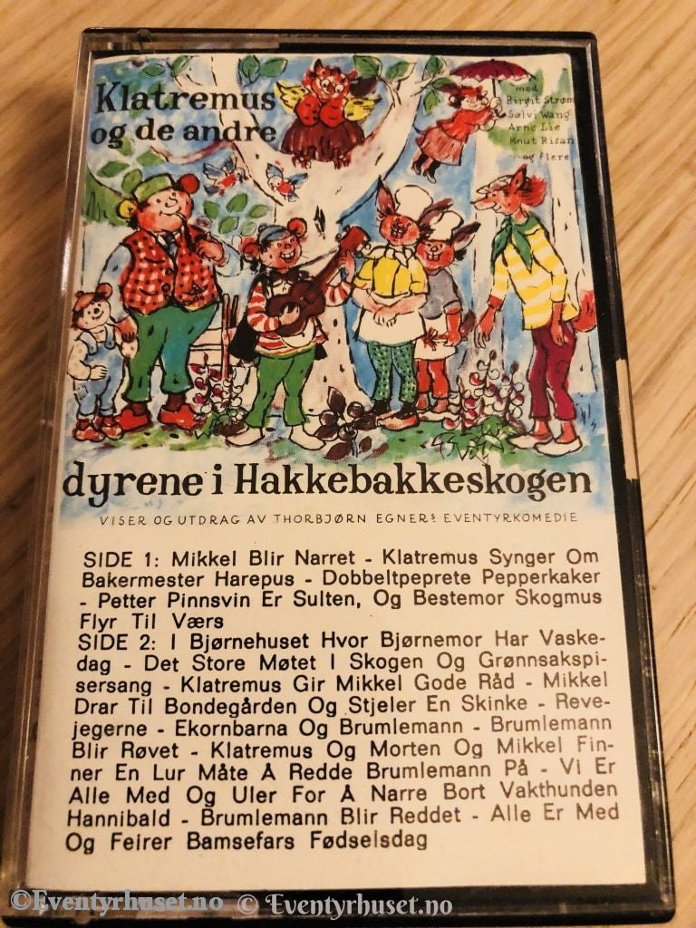 Thorbjørn Egner. 1984. Dyrene I Hakkebakkeskogen. Kassett. Kassettbok