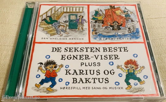 Thorbjørn Egner. 2003. De Seksten Beste Egner-Viser Pluss Karius Og Baktus. Cd. Lydbok