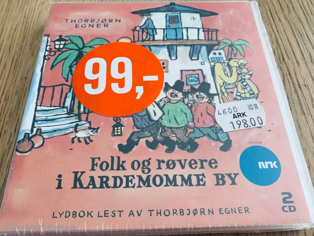 Thorbjørn Egner. 2004. Folk Og Røvere I Kardemomme By. 2 X Cd. Ny Plast! Lydbok