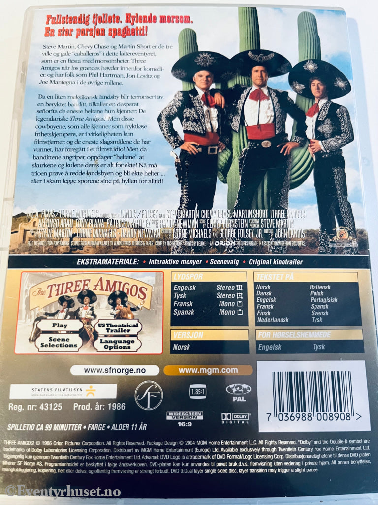 Three Amigos! 1986. Dvd. Dvd