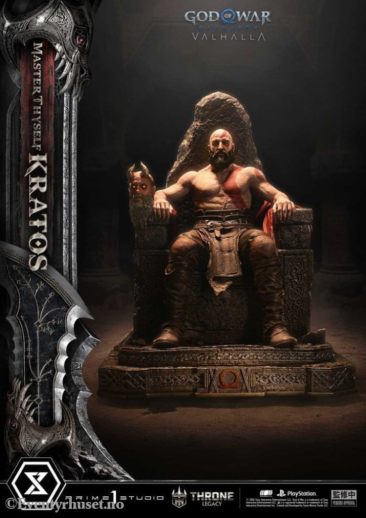 Throne Legacy God of War Series Statue 1/3 Ragnarok Master Thyself Kratos 67 cm Collectibles