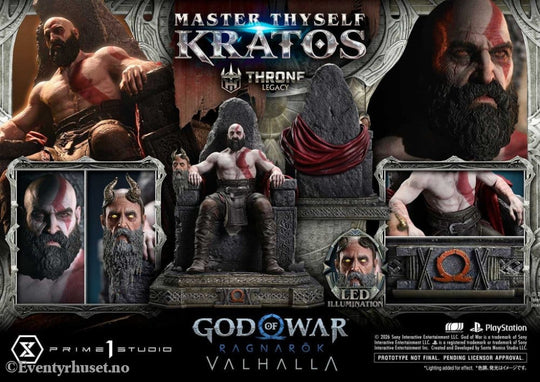 Throne Legacy God of War Series Statue 1/3 Ragnarok Master Thyself Kratos 67 cm Collectibles