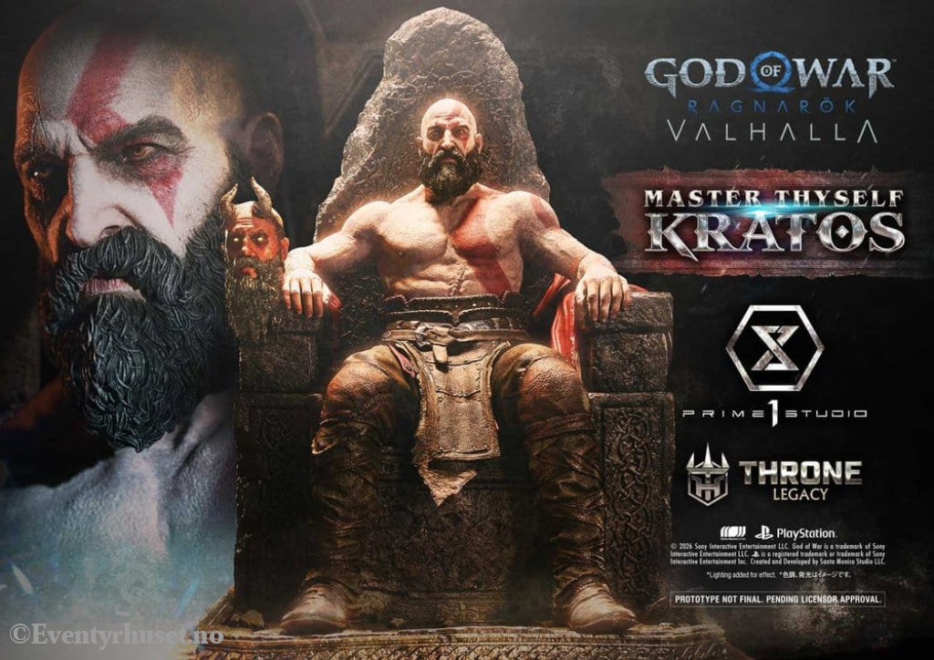 Throne Legacy God of War Series Statue 1/3 Ragnarok Master Thyself Kratos 67 cm Collectibles