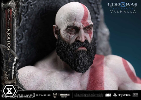 Throne Legacy God of War Series Statue 1/3 Ragnarok Master Thyself Kratos 67 cm Collectibles