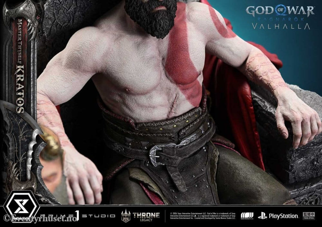 Throne Legacy God of War Series Statue 1/3 Ragnarok Master Thyself Kratos 67 cm Collectibles