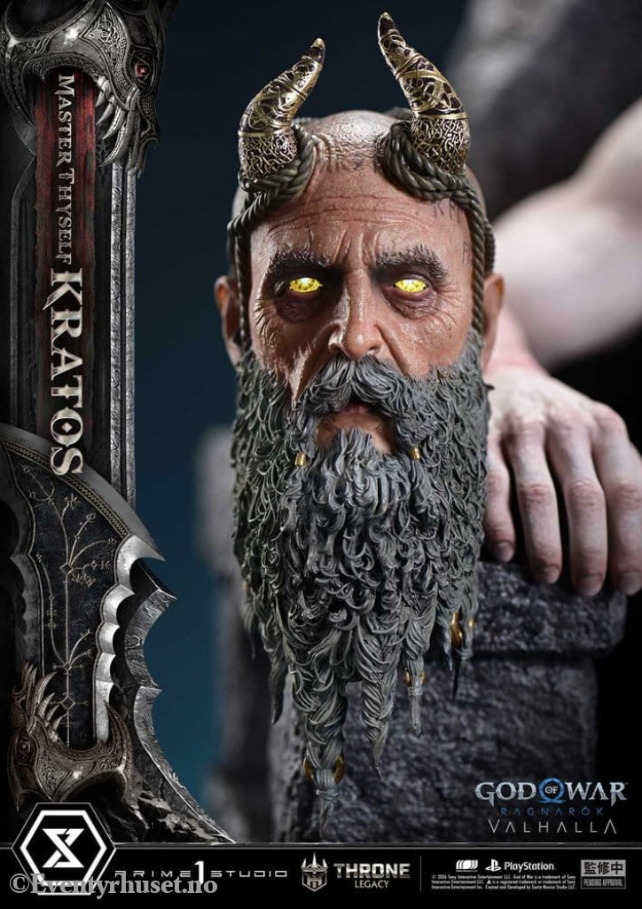 Throne Legacy God of War Series Statue 1/3 Ragnarok Master Thyself Kratos 67 cm Collectibles