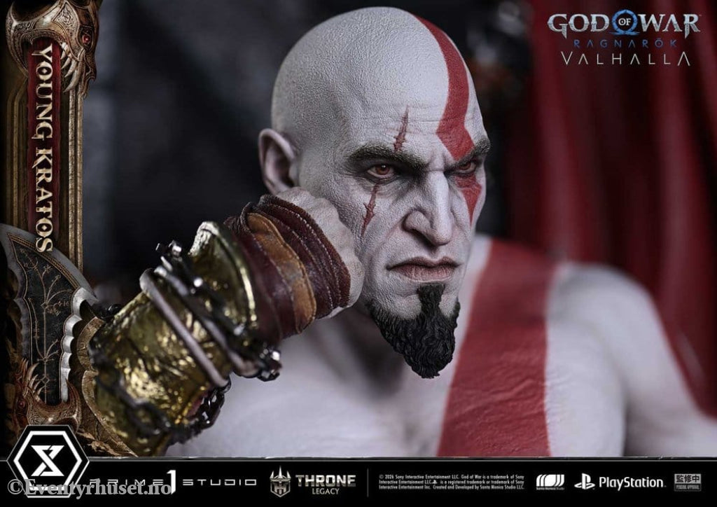 Throne Legacy God of War Series Statue 1/3 Ragnarok Young Thyself Kratos 91 cm Collectibles