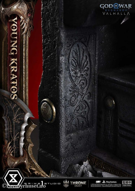Throne Legacy God of War Series Statue 1/3 Ragnarok Young Thyself Kratos 91 cm Collectibles