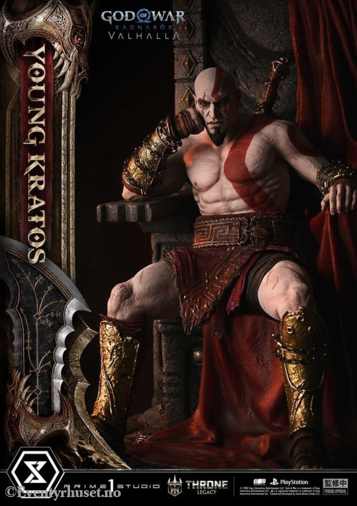 Throne Legacy God of War Series Statue 1/3 Ragnarok Young Thyself Kratos 91 cm Collectibles