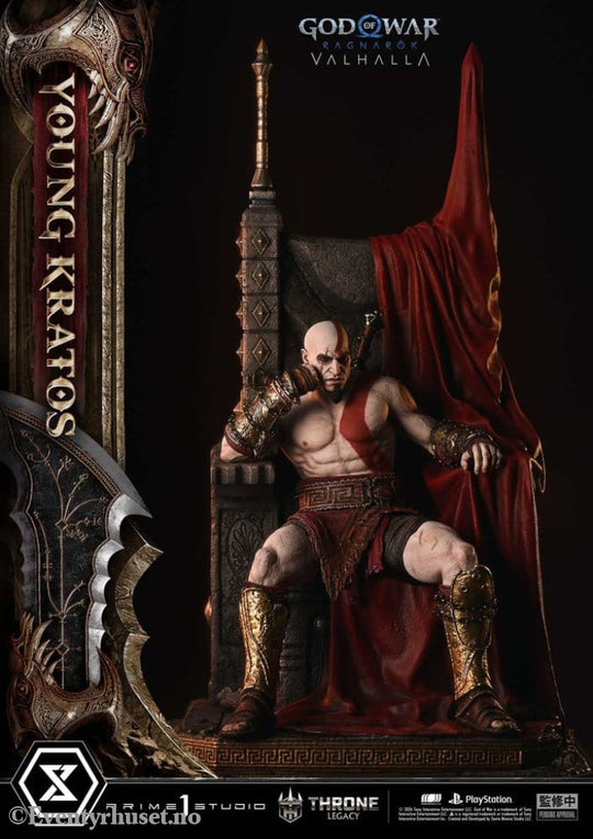 Throne Legacy God of War Series Statue 1/3 Ragnarok Young Thyself Kratos 91 cm Collectibles