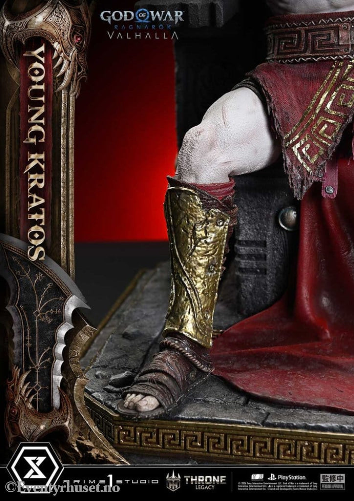 Throne Legacy God of War Series Statue 1/3 Ragnarok Young Thyself Kratos 91 cm Collectibles