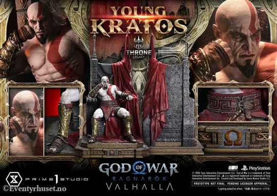 Throne Legacy God of War Series Statue 1/3 Ragnarok Young Thyself Kratos 91 cm Collectibles