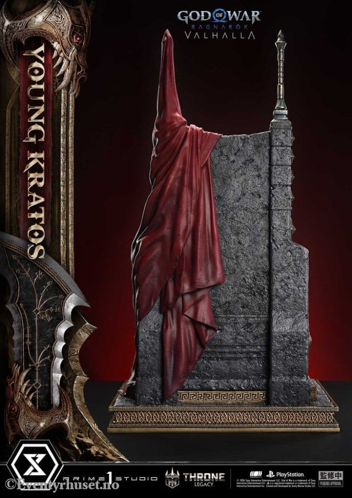 Throne Legacy God of War Series Statue 1/3 Ragnarok Young Thyself Kratos 91 cm Collectibles