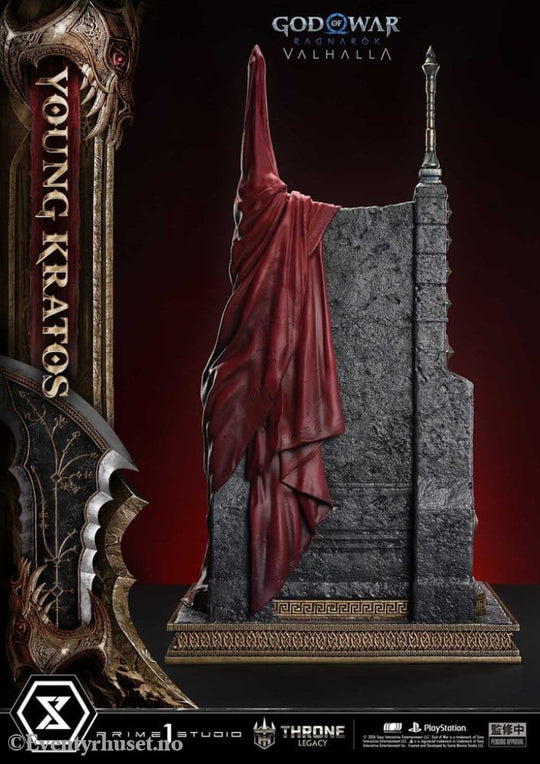 Throne Legacy God of War Series Statue 1/3 Ragnarok Young Thyself Kratos 91 cm Collectibles
