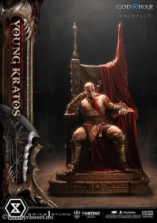 Throne Legacy God of War Series Statue 1/3 Ragnarok Young Thyself Kratos 91 cm Collectibles