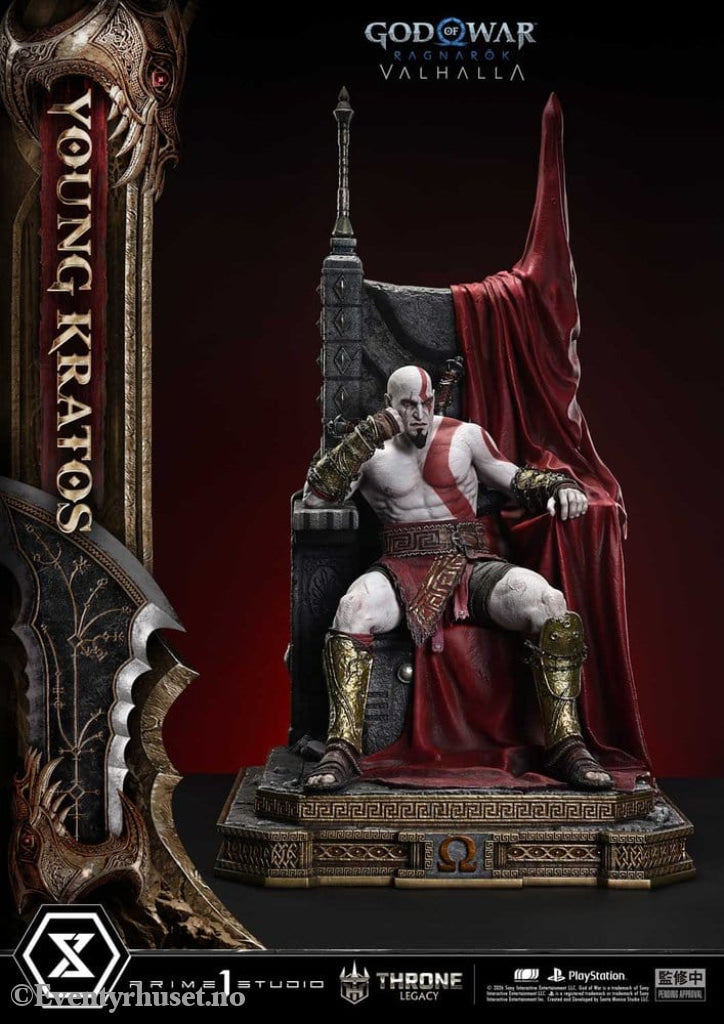 Throne Legacy God of War Series Statue 1/3 Ragnarok Young Thyself Kratos 91 cm Collectibles