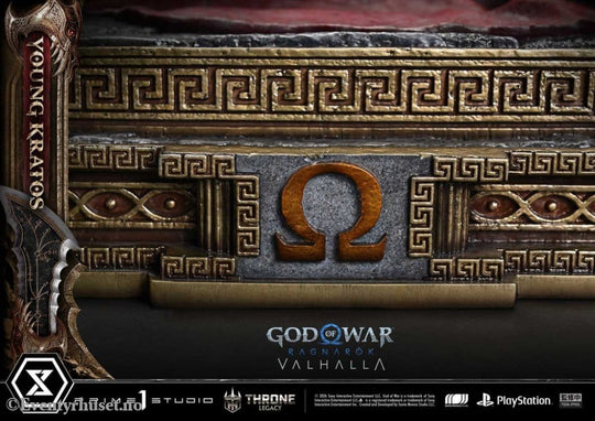 Throne Legacy God of War Series Statue 1/3 Ragnarok Young Thyself Kratos 91 cm Collectibles