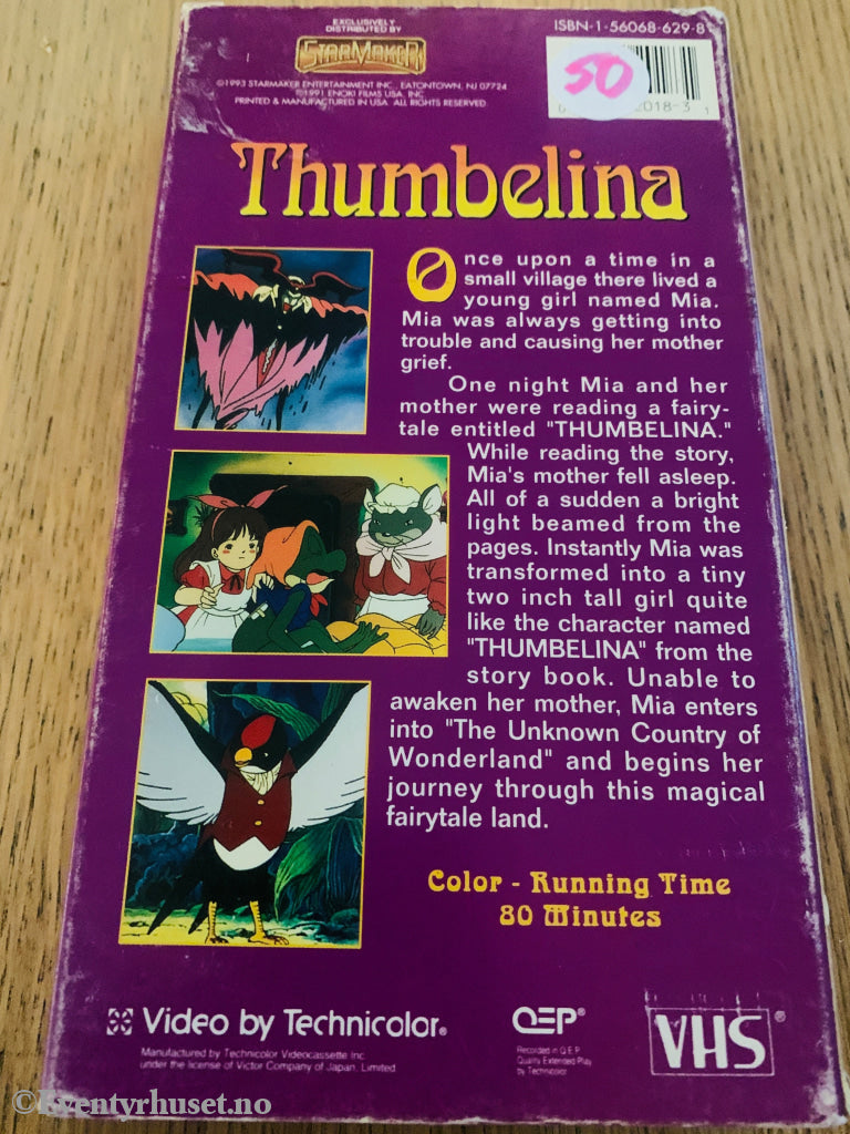 Thumbelina 1993 VHS.