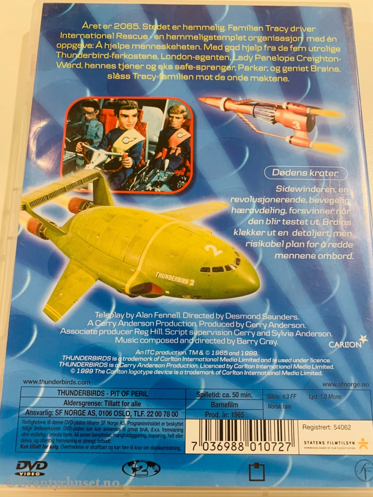 Thunderbirds - Dødens Krater. 1985/99. Dvd. Dvd