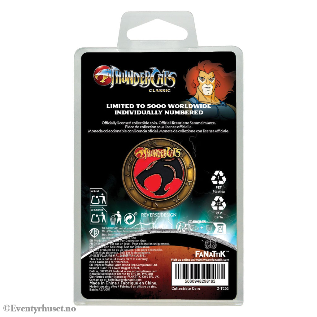 ThunderCats samlemynt Lion-O 40-årsjubileum Limited Edition. Actionfigur