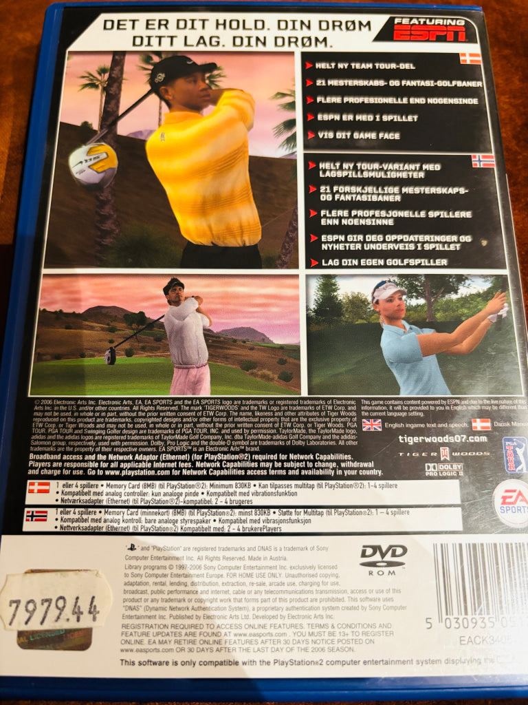 Tiger Woods PGA Tour 07. PS2.