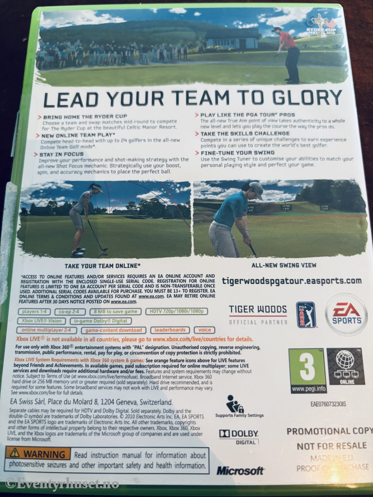 Tiger Woods PGA Tour 11, 2010. Xbox-360-spill.