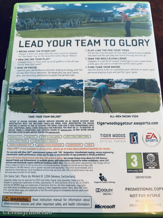 Tiger Woods PGA Tour 11, 2010. Xbox-360-spill.