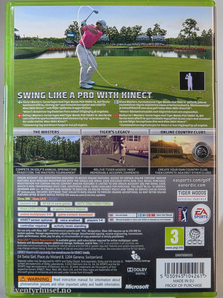 Tiger Woods PGA Tour 13. Xbox 360 CBS/Fox Video