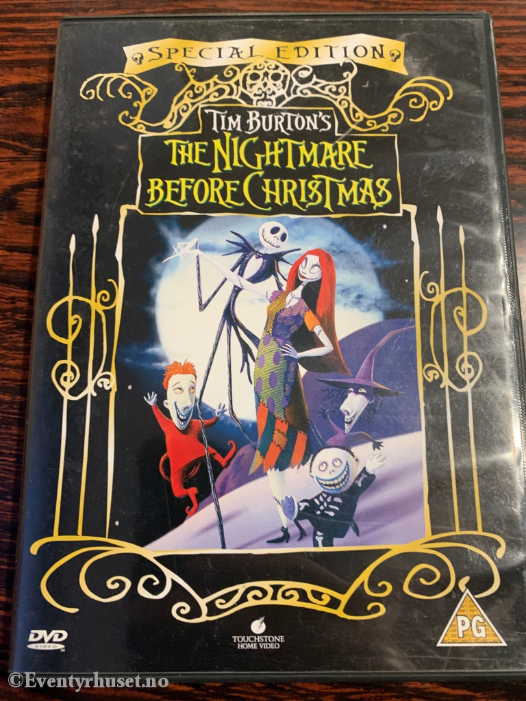 Tim Burtons The Nightmare Before Christmas. Et Førjulsmareritt. 1993. Dvd. Engelsk Utgave. Dvd