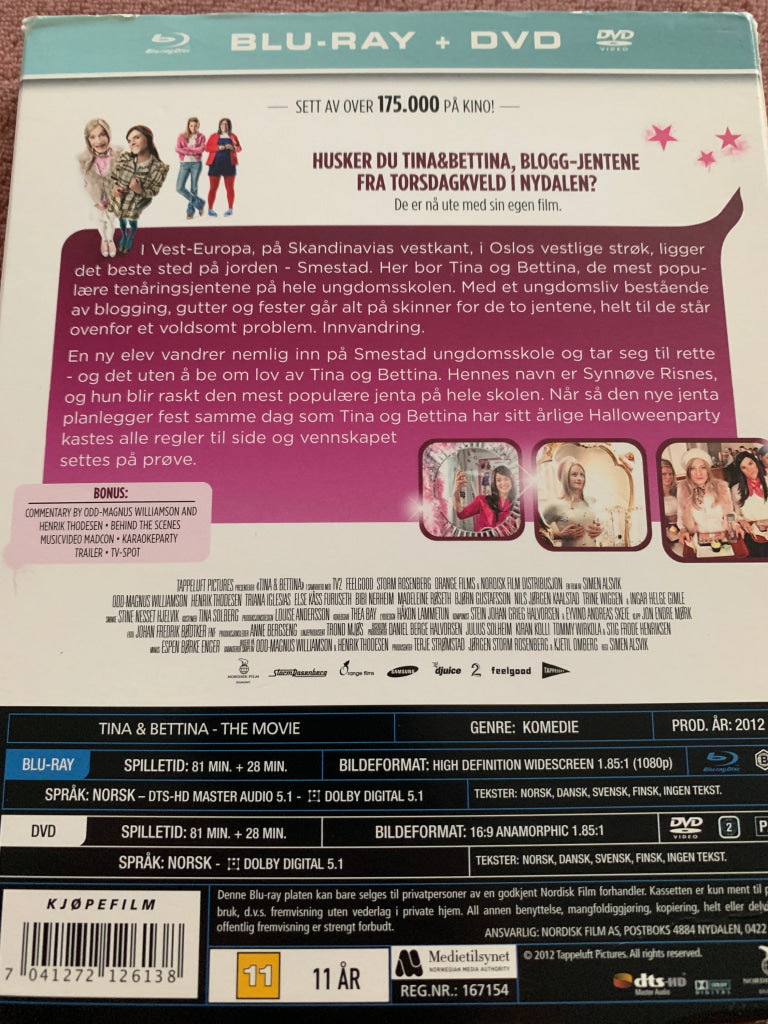 Tina & Bettina - The Movie. Blu-ray. Slipcase. Blu-ray Disc