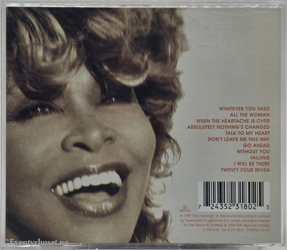 Tina Turner. 1999. Twenty Four Seven. CD.