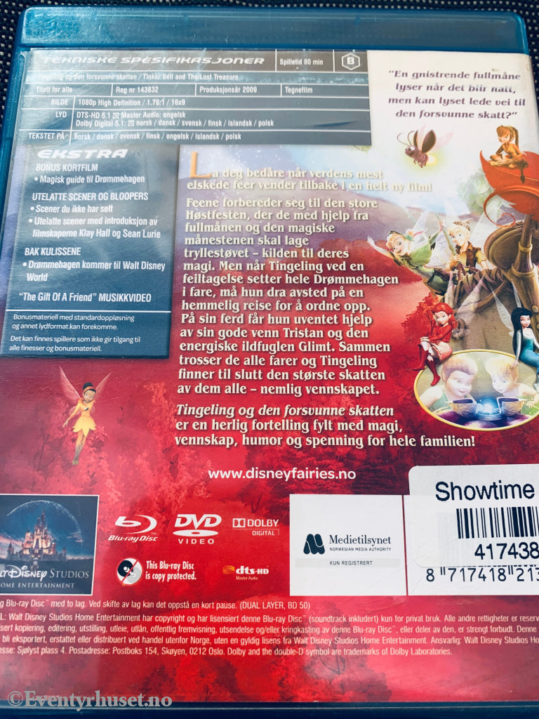 Tingeling og den forsvunne skatten. Blu-ray.