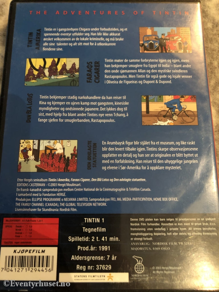 Tintin 1. 1991. Dvd. Dvd