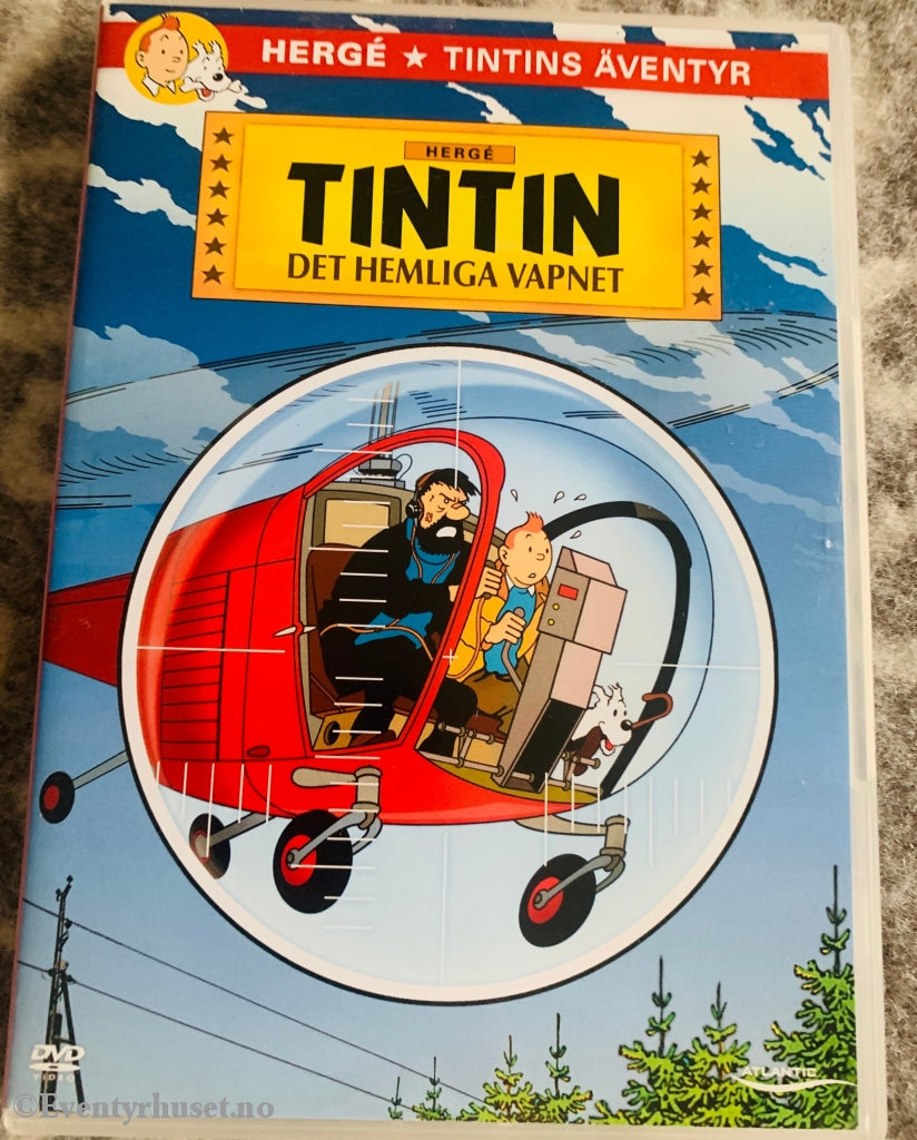 Tintin - Det Hemmelige Våpenet. 1961. Dvd. Svensk Utgave Med Norsk Tale. Dvd