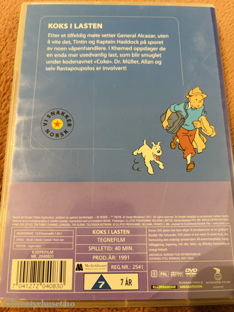 Tintin - Koks i lasten. DVD.