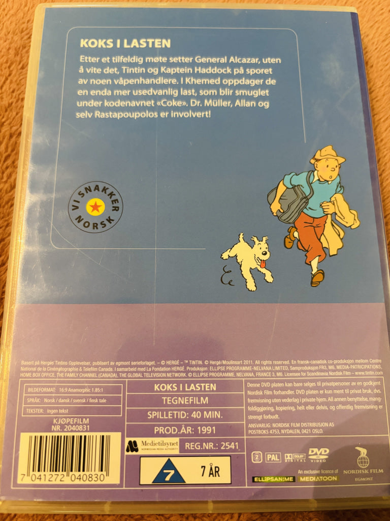 Tintin - Koks i lasten. DVD.