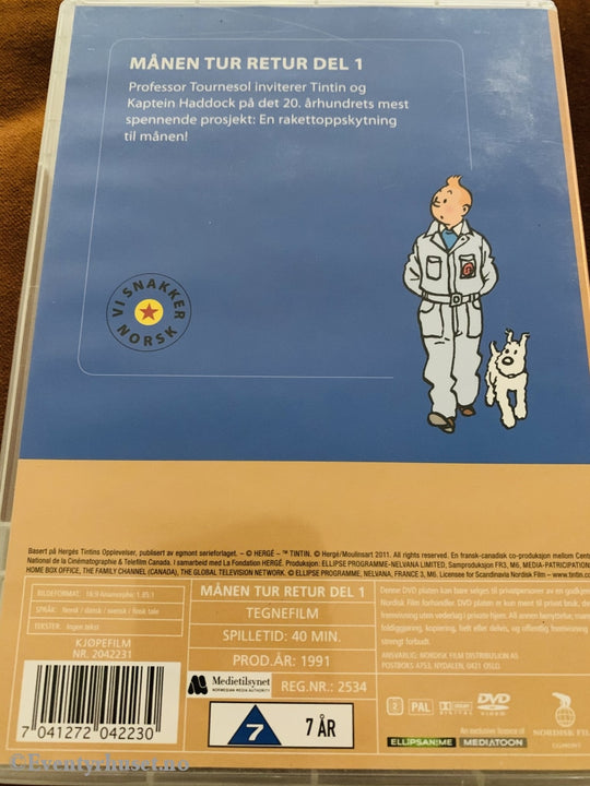 Tintin. Månen Tur-Retur Del 1. 1991. Dvd. Dvd