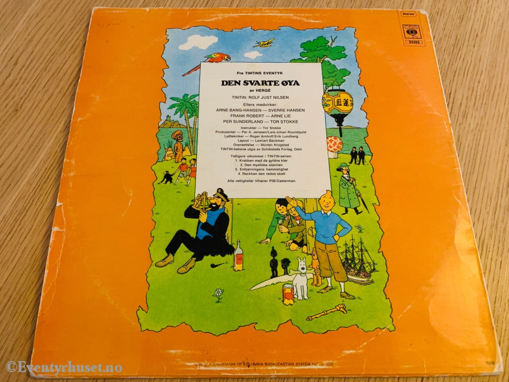 Tintin På Den Svarte Øya. 1973. Lp. Lp Plate