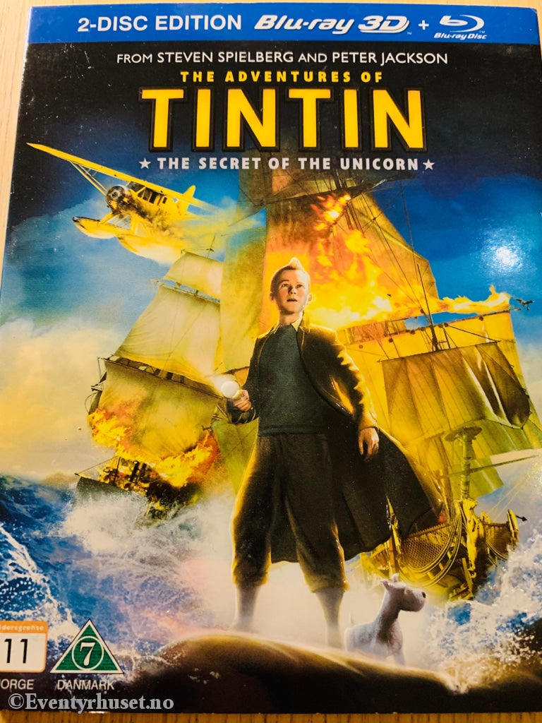 Tintin - The Secret Of The Unicorn. Blu-Ray + Dvd Slipcase. Disc