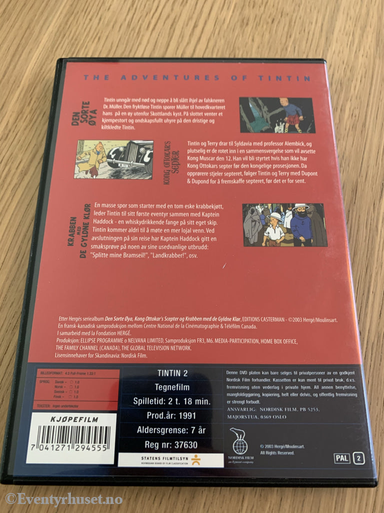 Tintin 2. 1991. Dvd. Dvd